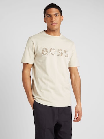 T-Shirt 'Ocean' BOSS en beige : devant