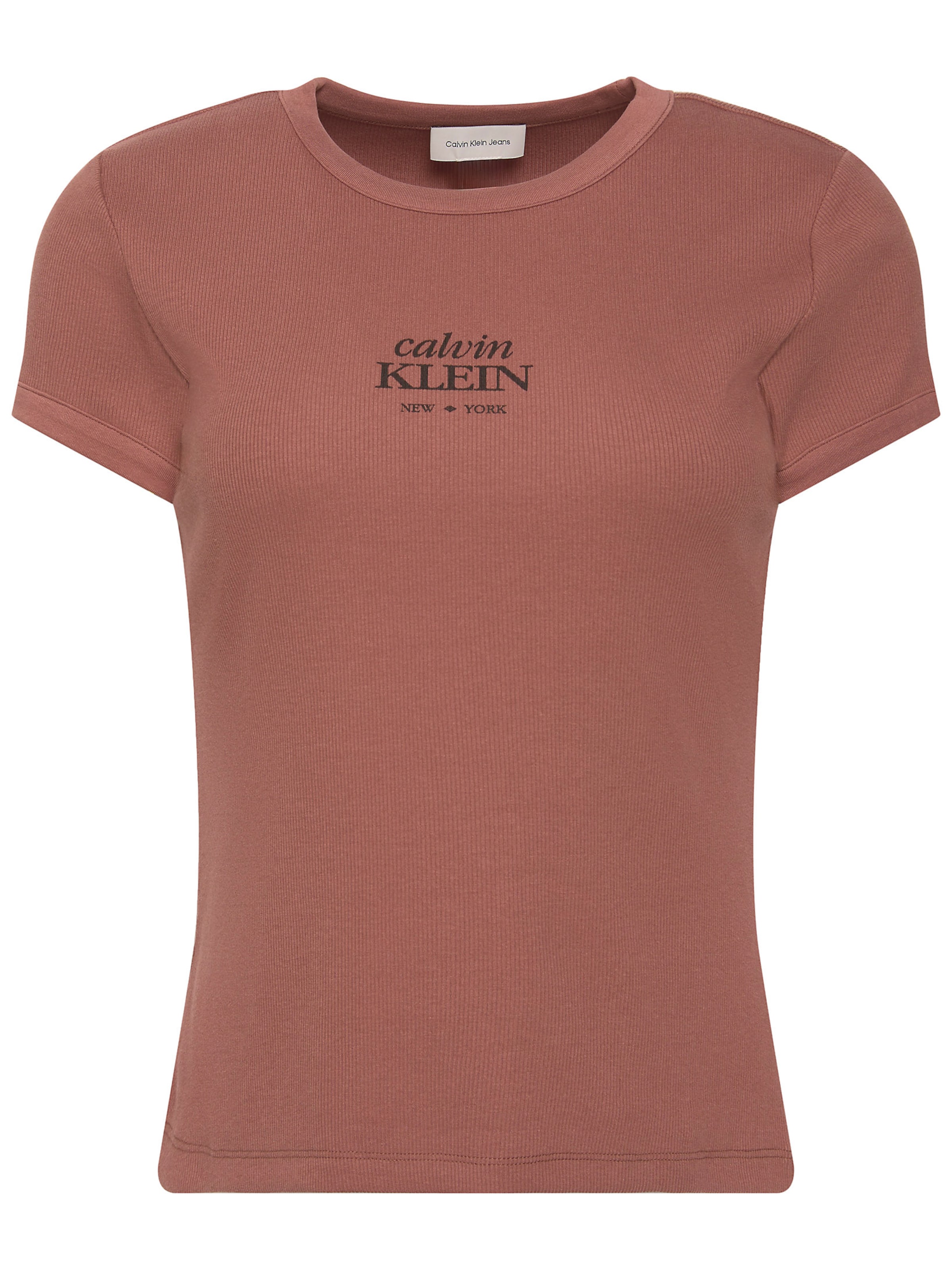 Calvin Klein Jeans Shirt in Bruin: voorkant