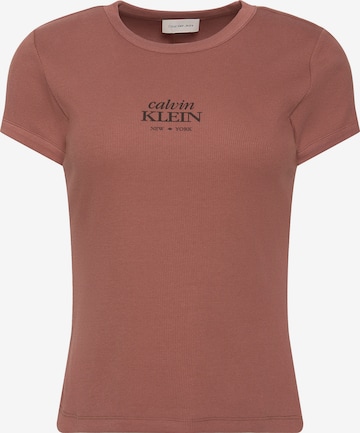 Calvin Klein Jeans Shirt in Bruin: voorkant