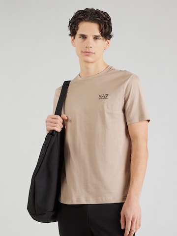 EA7 Emporio Armani Shirt in Beige: front