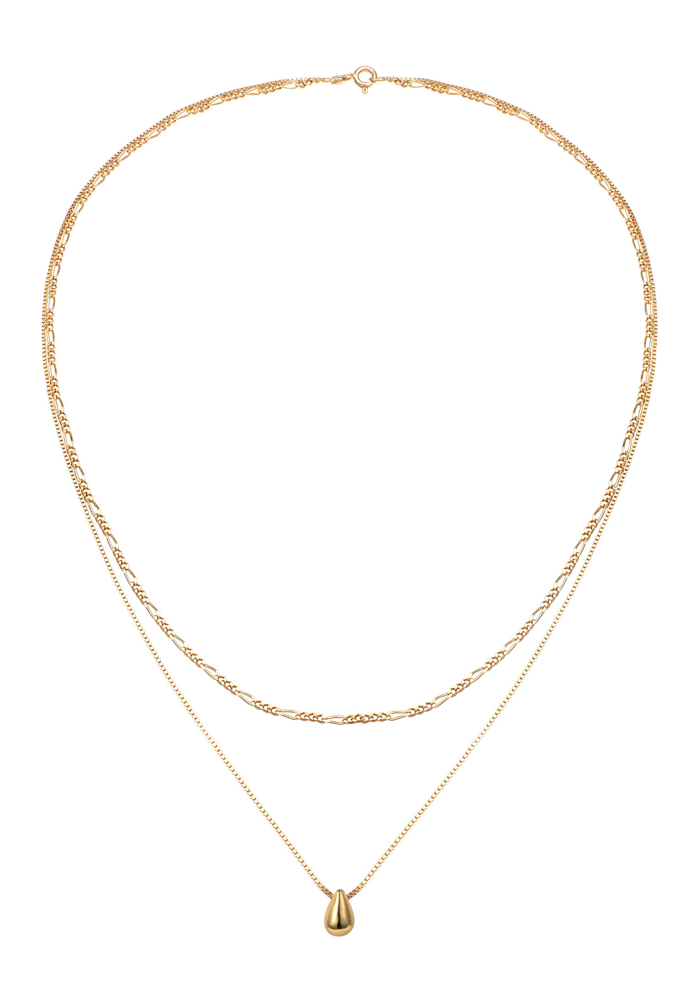 ELLI Layer-Halskette in Gold: Vorderseite