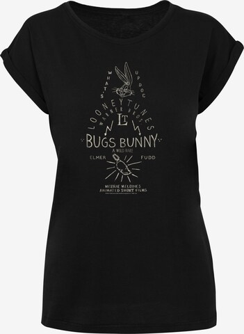 Maglietta 'Looney Tunes Bugs Bunny A Wild Hare' di F4NT4STIC in nero: frontale