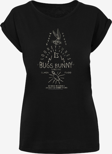 F4NT4STIC T-shirt 'Looney Tunes Bugs Bunny A Wild Hare' en jaune pastel / noir, Vue avec produit