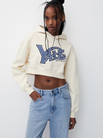 Pull&Bear Sweatshirt in Beige: voorkant