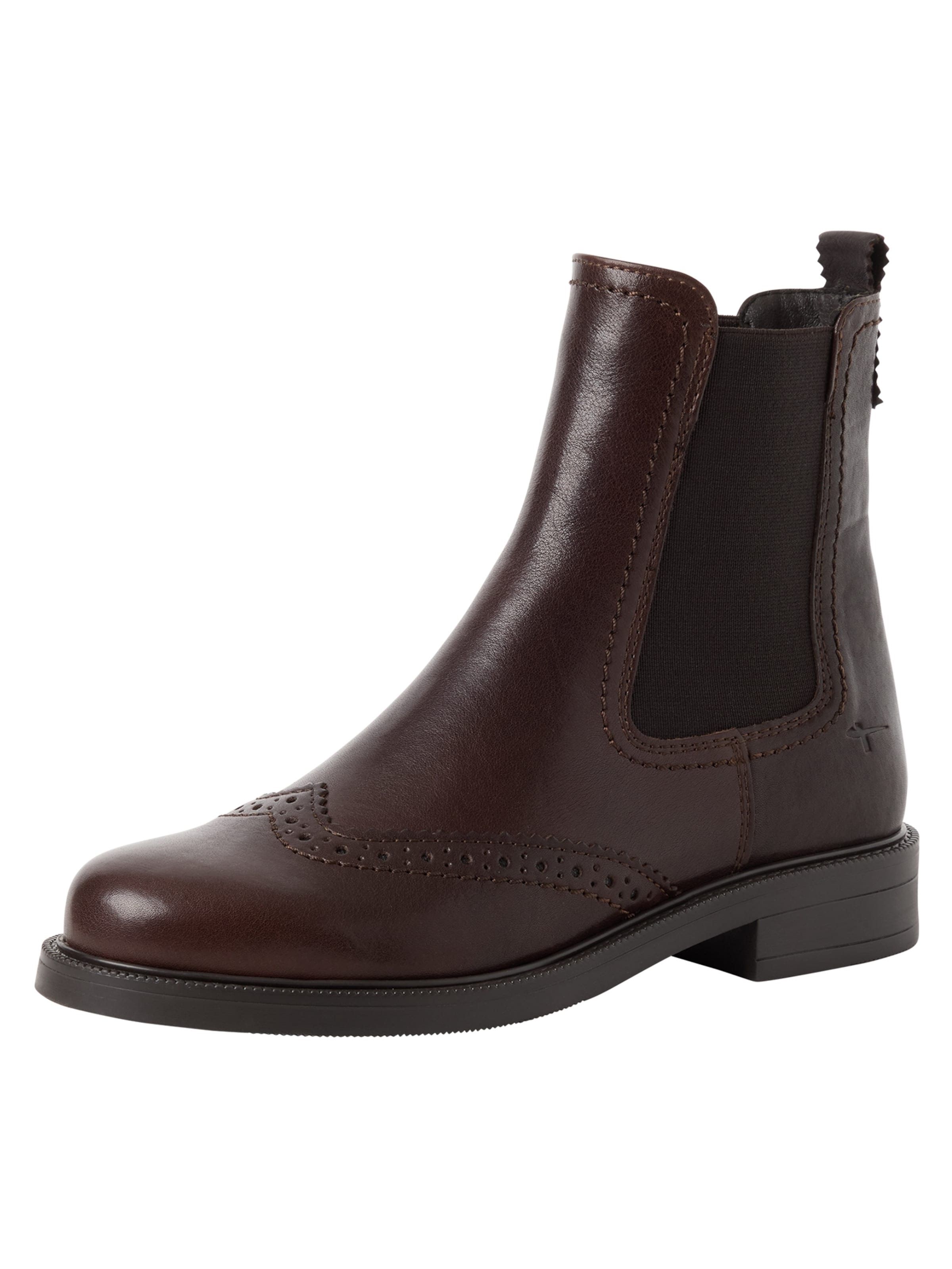 Tamaris - Botas chelsea em castanho: frente