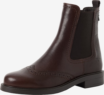 Tamaris - Botas chelsea em castanho: frente