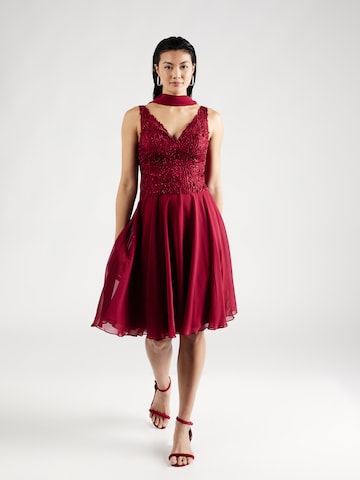 mascara Koktejlové šaty – červená: přední strana
