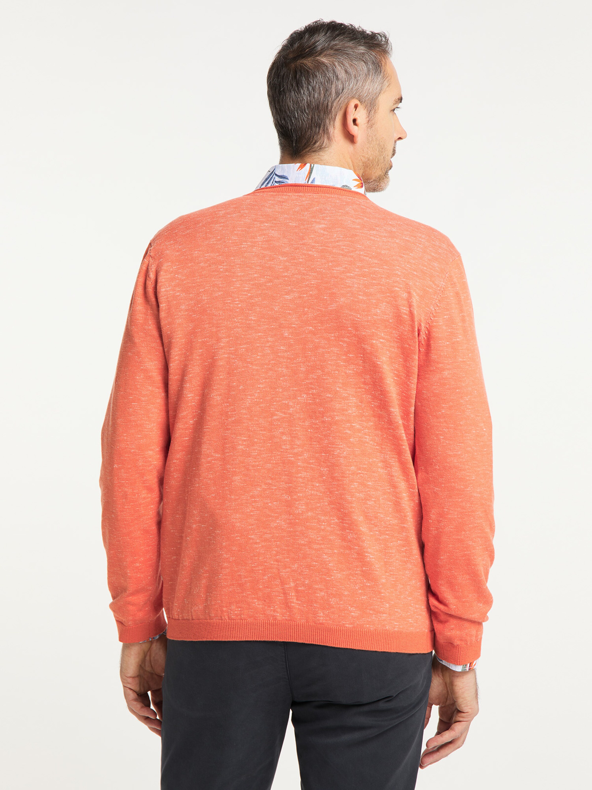 Männer Pullover & Strick PIONEER Pullover in Orangemeliert - RK38876