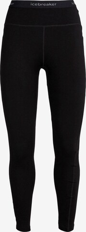 ICEBREAKER Skinny Sporthose in Schwarz: predná strana