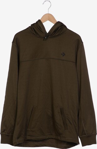 CONVERSE Sweatshirt & Zip-Up Hoodie in XL in Green: front