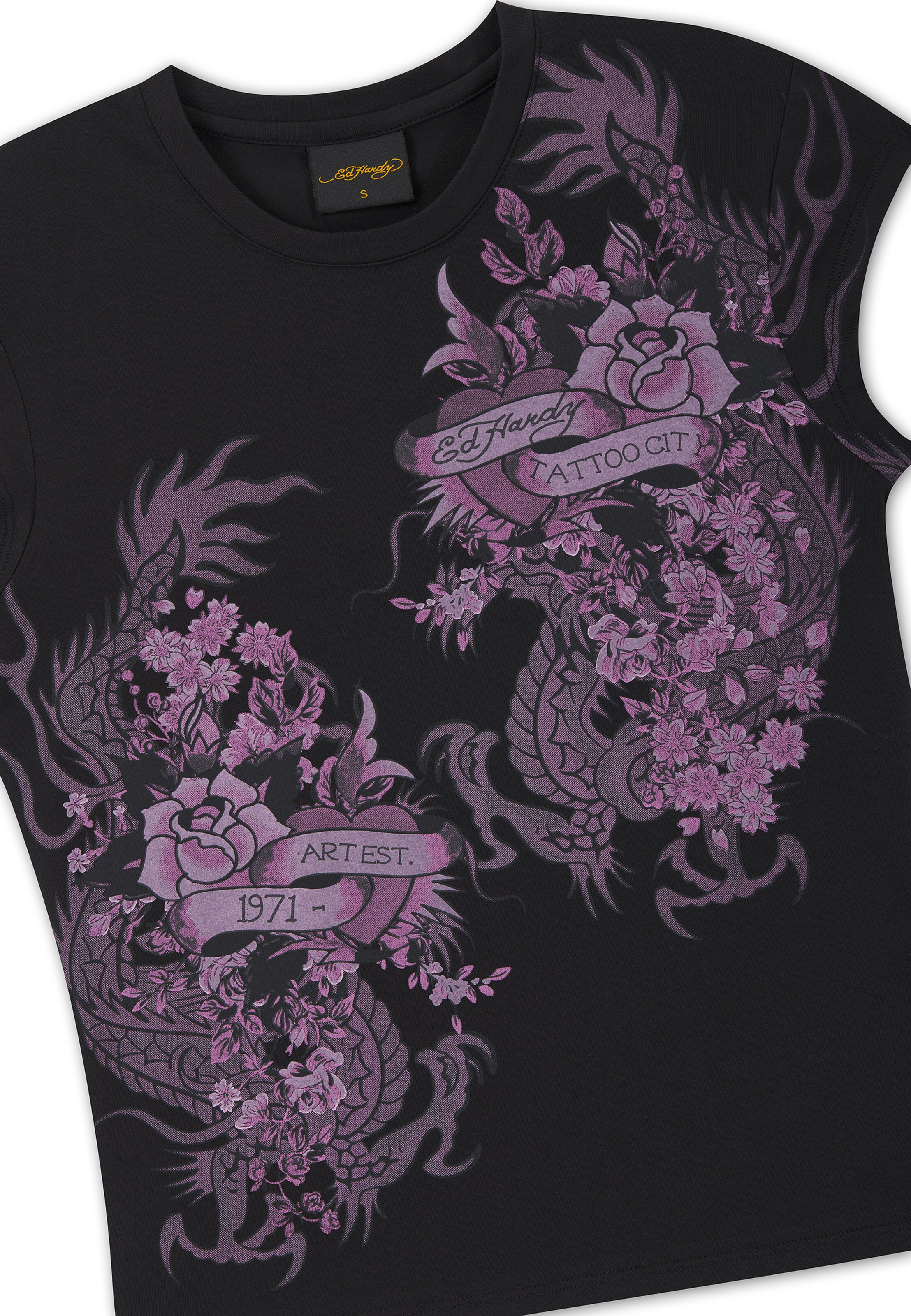 Ed Hardy Shirts 'Tattoo City' i sort