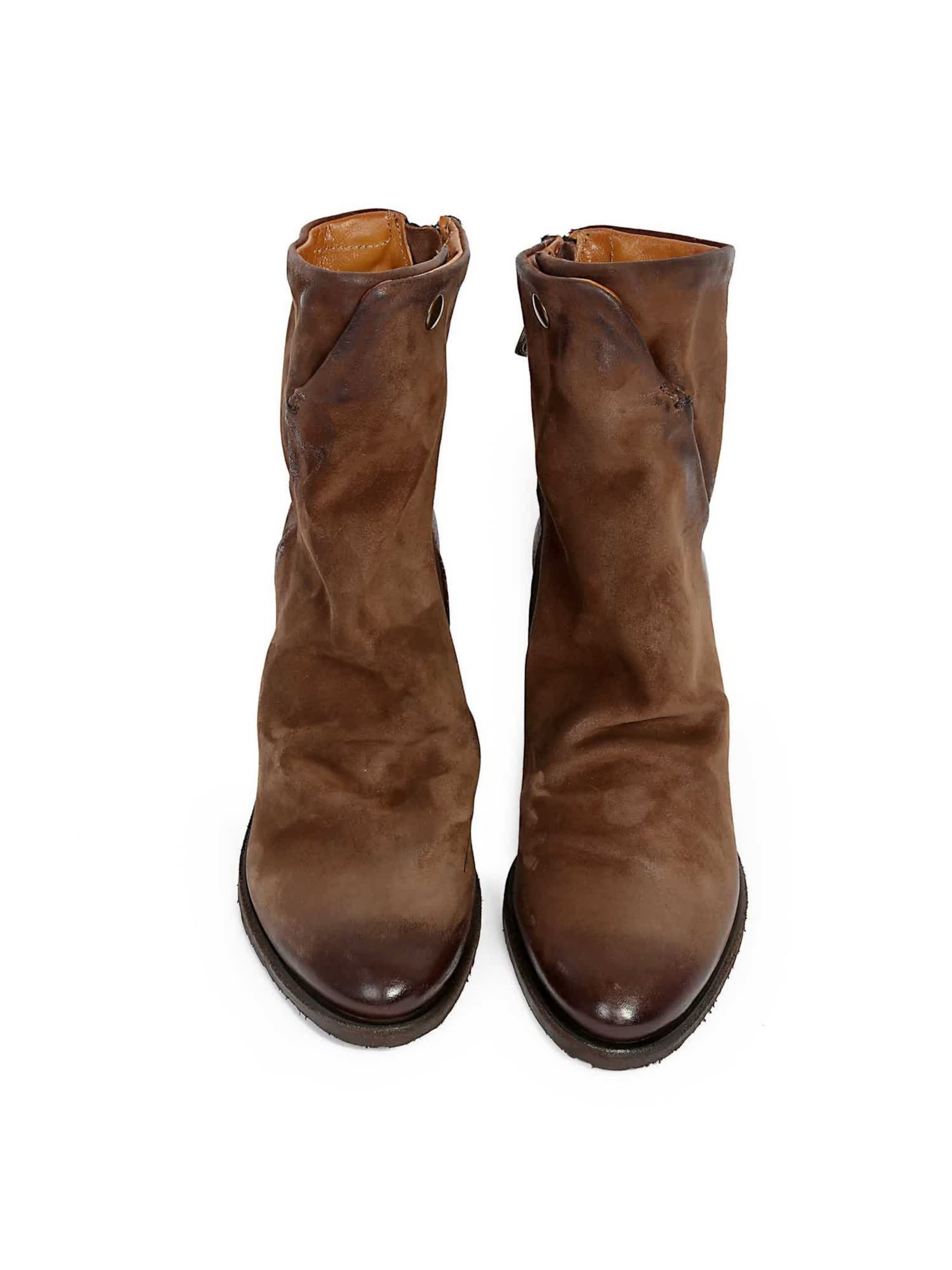 A.S.98 - Botas pelo tornozelo 'ROMY' em castanho: topo