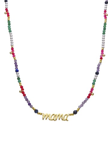 Luxenter Necklace 'Mamá' in Mixed colors: front