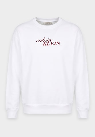 Calvin Klein Jeans Суичър в бяло: отпред