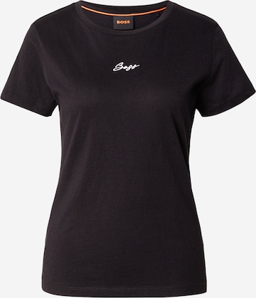 BOSS Тениска 'C_Elove' в черно: отпред