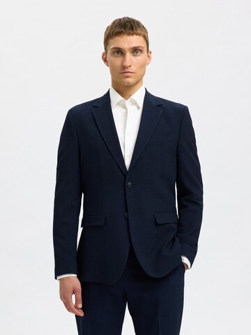 Coupe regular Veste de costume SELECTED HOMME en bleu : devant