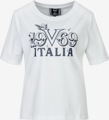 T-shirt 19V69 ITALIA en blanc : devant