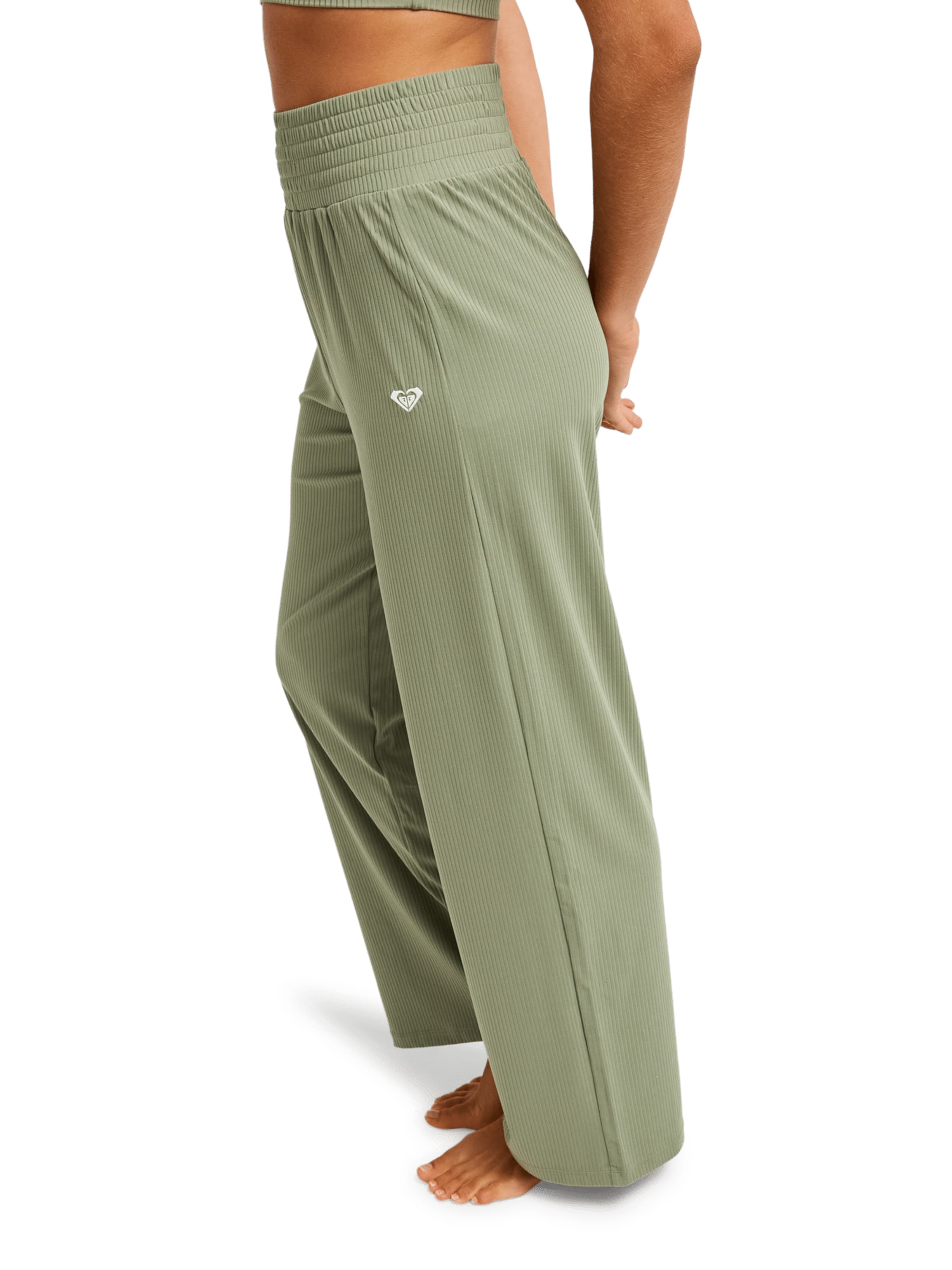 ROXY Wide leg Pants 'Rise & Vibe' in Green