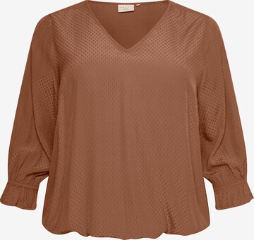 KAFFE CURVE Bluse 'Tina' i brun: forside