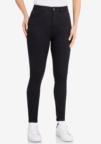 wonderjeans Skinny Jeans in Black: front