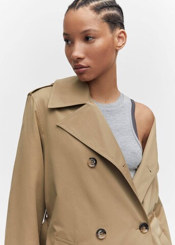 MANGO Between-Seasons Coat 'Angela' in Brown