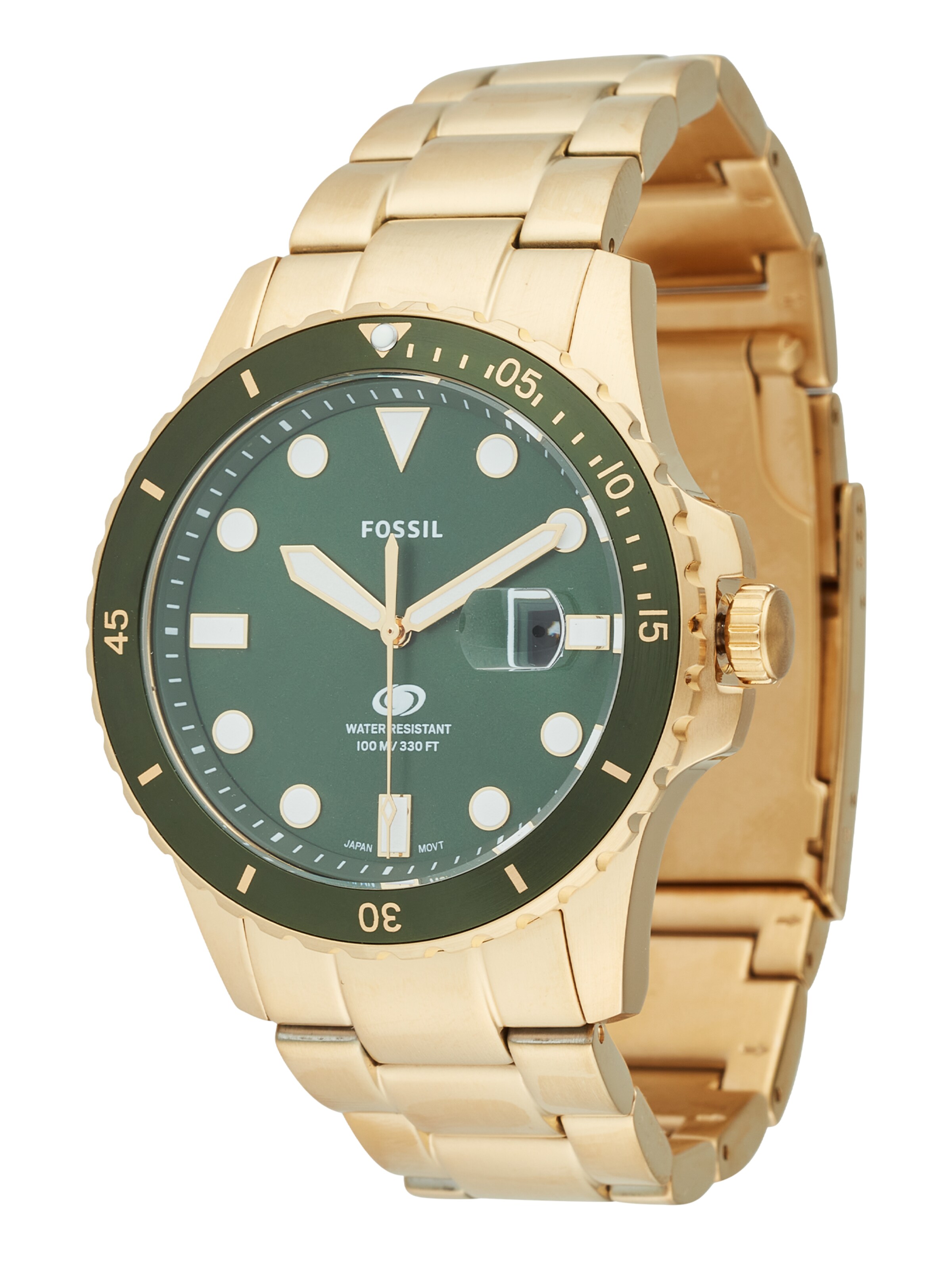 Ceas analogic de la FOSSIL pe auriu: față