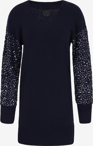 DreiMaster Klassik Gebreide jurk in Blauw: voorkant