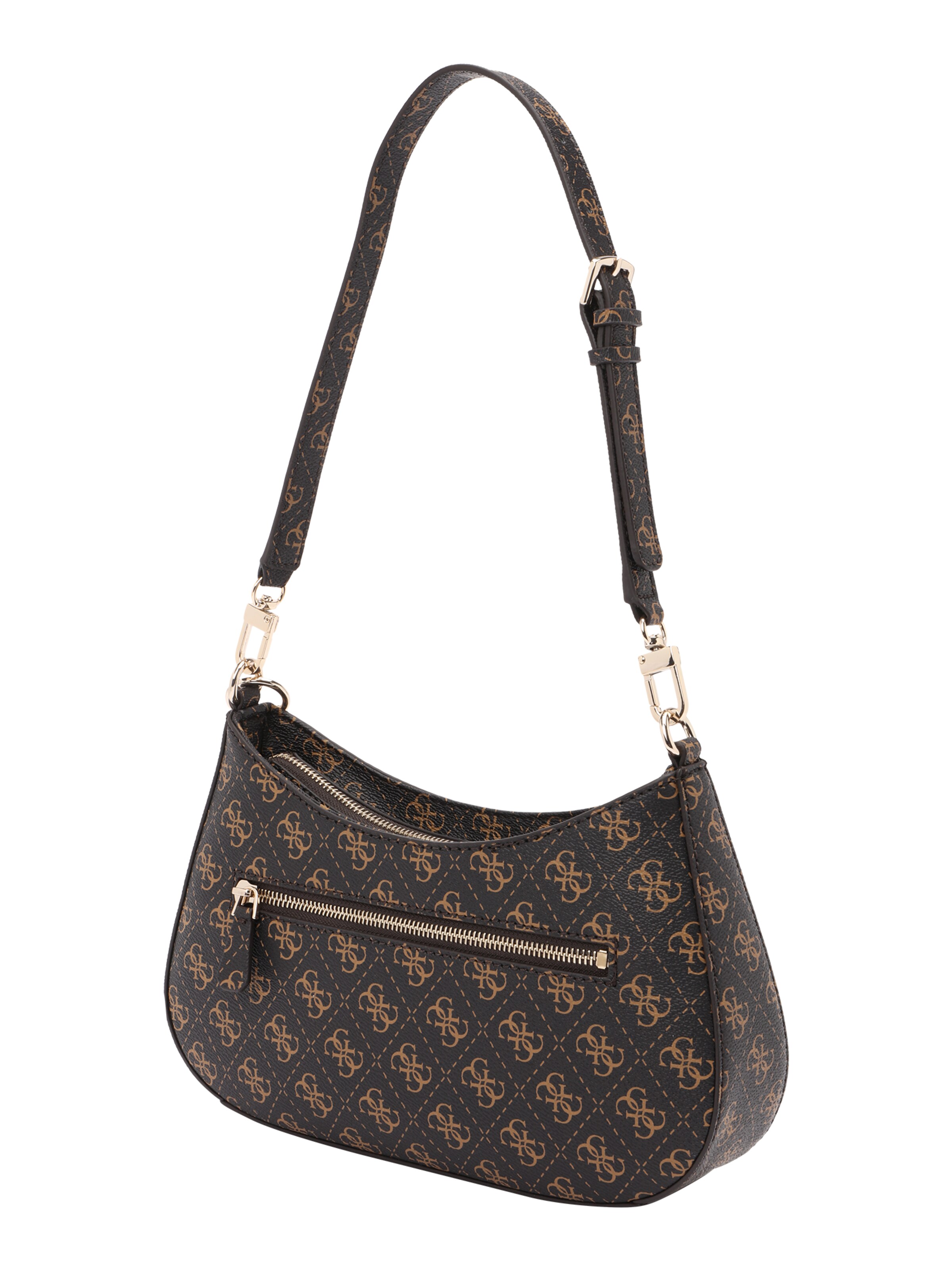 GUESS Schultertasche 'NOELLE II TOP ZIP SHOULDER BAG' in Braun