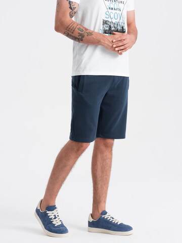 Regular Pantalon Ombre en bleu