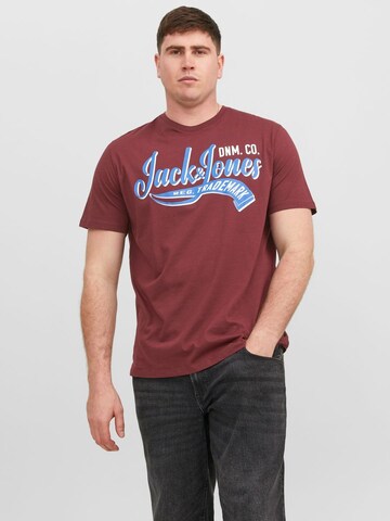 T-Shirt Jack & Jones Plus en rouge : devant