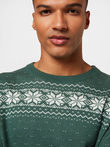 JACK & JONES Pullover 'Xmas' in Grün