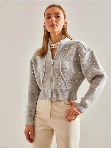 Bianco Lucci - Casaco de malha em cinzento: frente