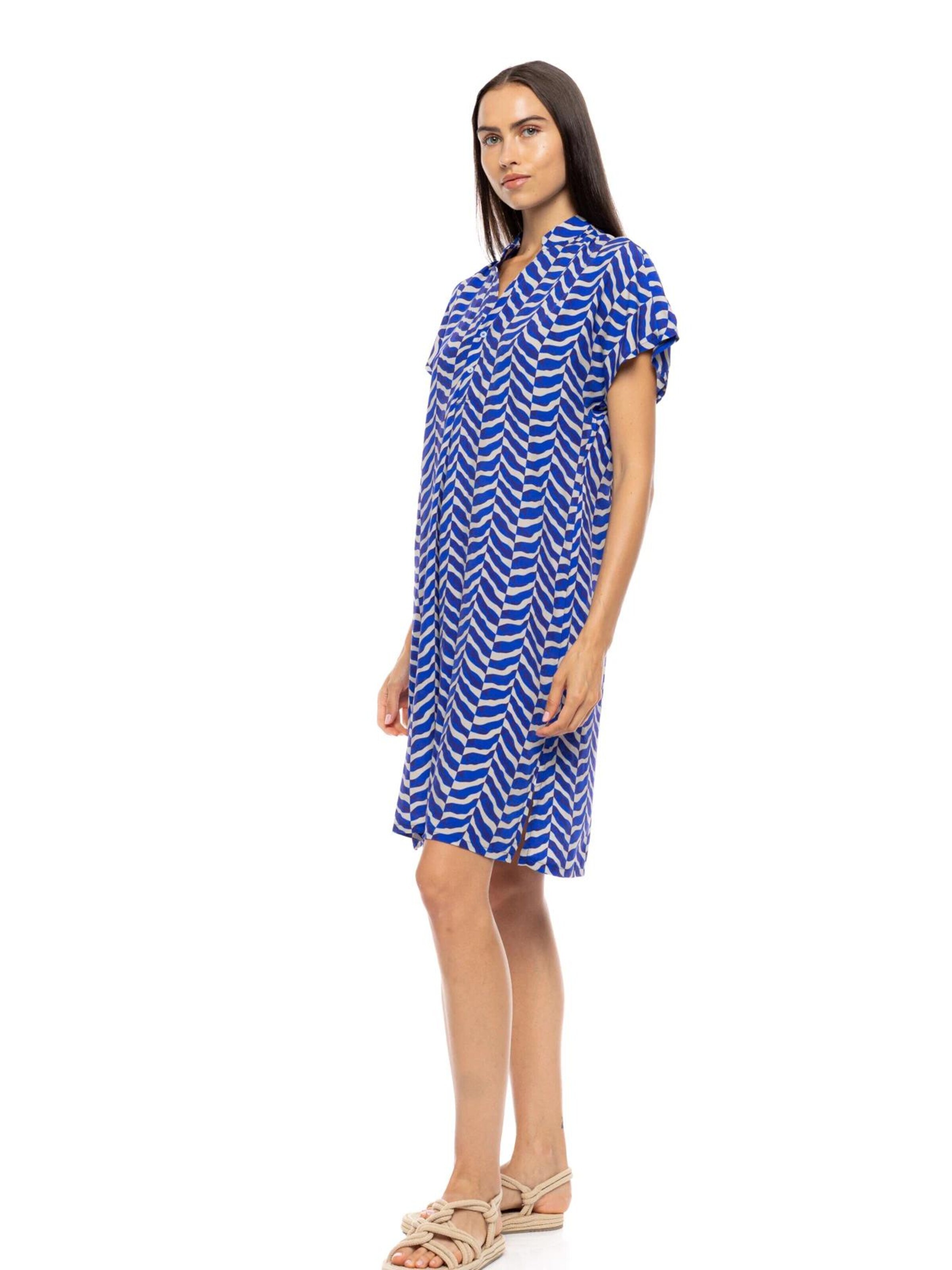 Pink Label Καλοκαιρινό φόρεμα 'BEACHWEAR AEGEAN WAVE' σε μπλε