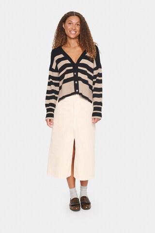 SAINT TROPEZ Strickjacke 'Inette' in Schwarz