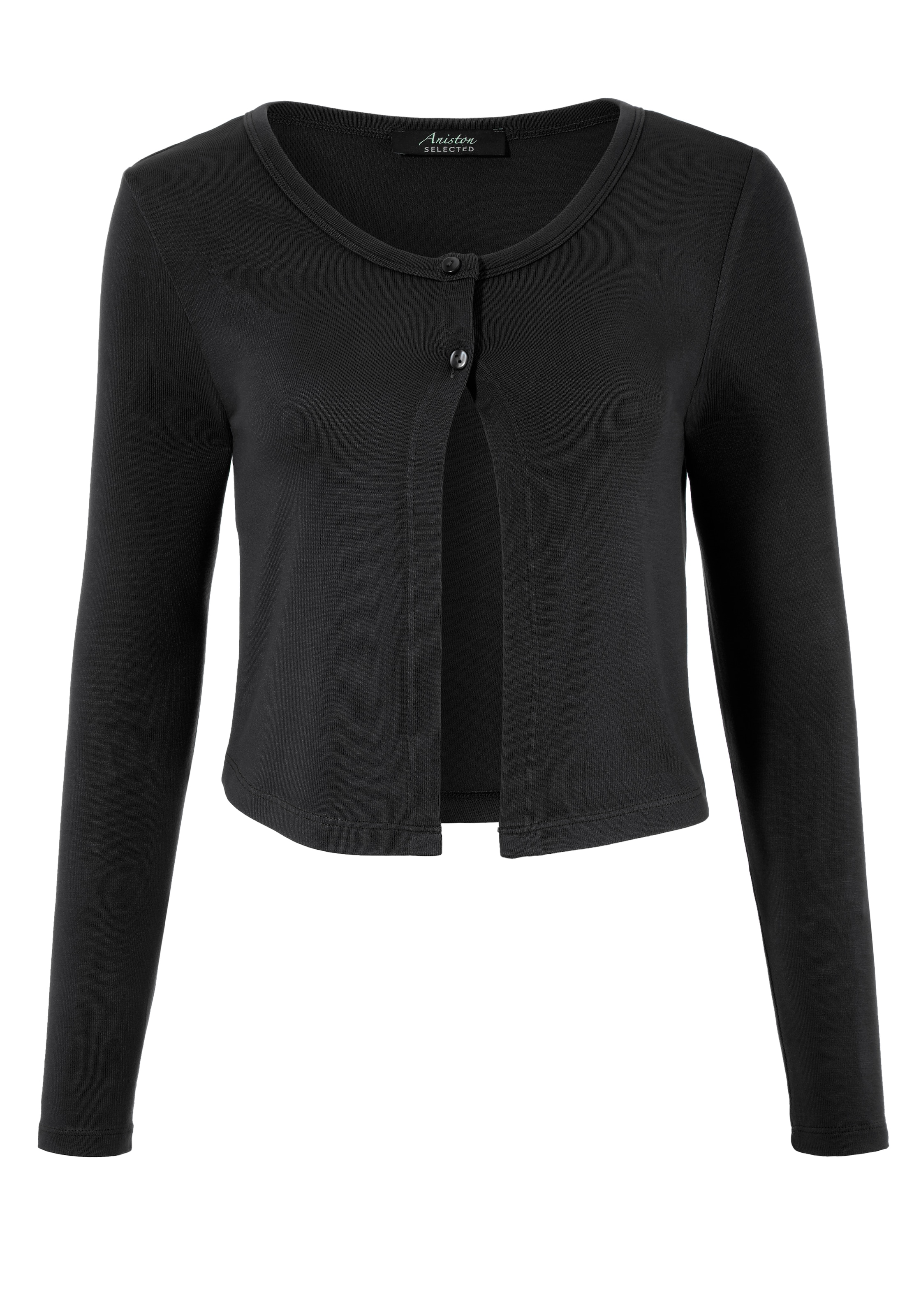 Aniston SELECTED Strickjacke in Schwarz: Vorderseite