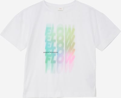 s.Oliver T-Shirt en mélange de couleurs / blanc, Vue avec produit