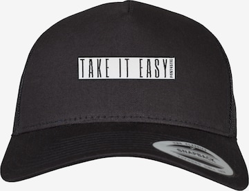 Casquette 'Take It Easy' F4NT4STIC en noir : devant