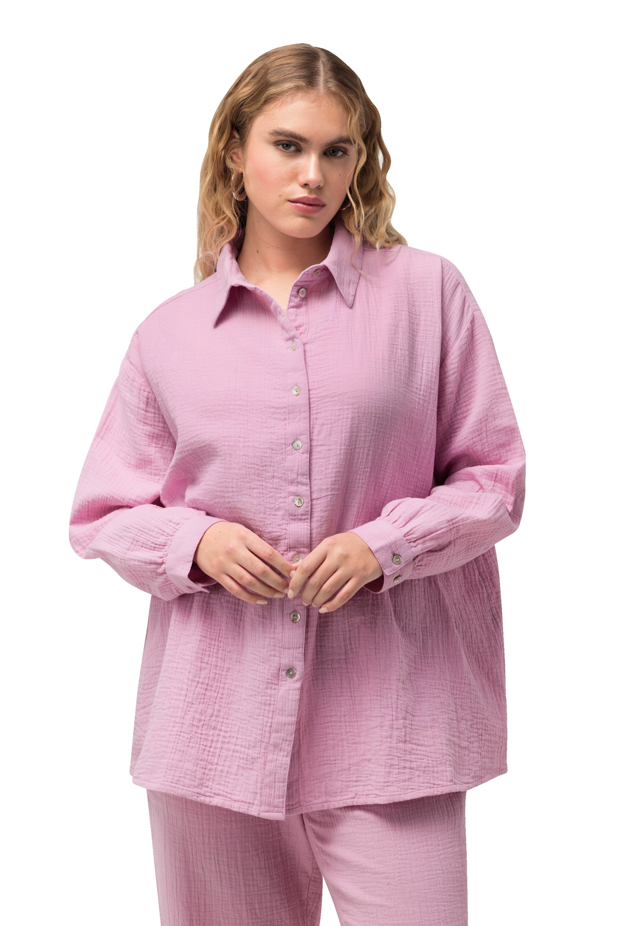 Ulla Popken Blouse in Pink: front