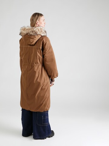 River Island Winter Parka in Brown