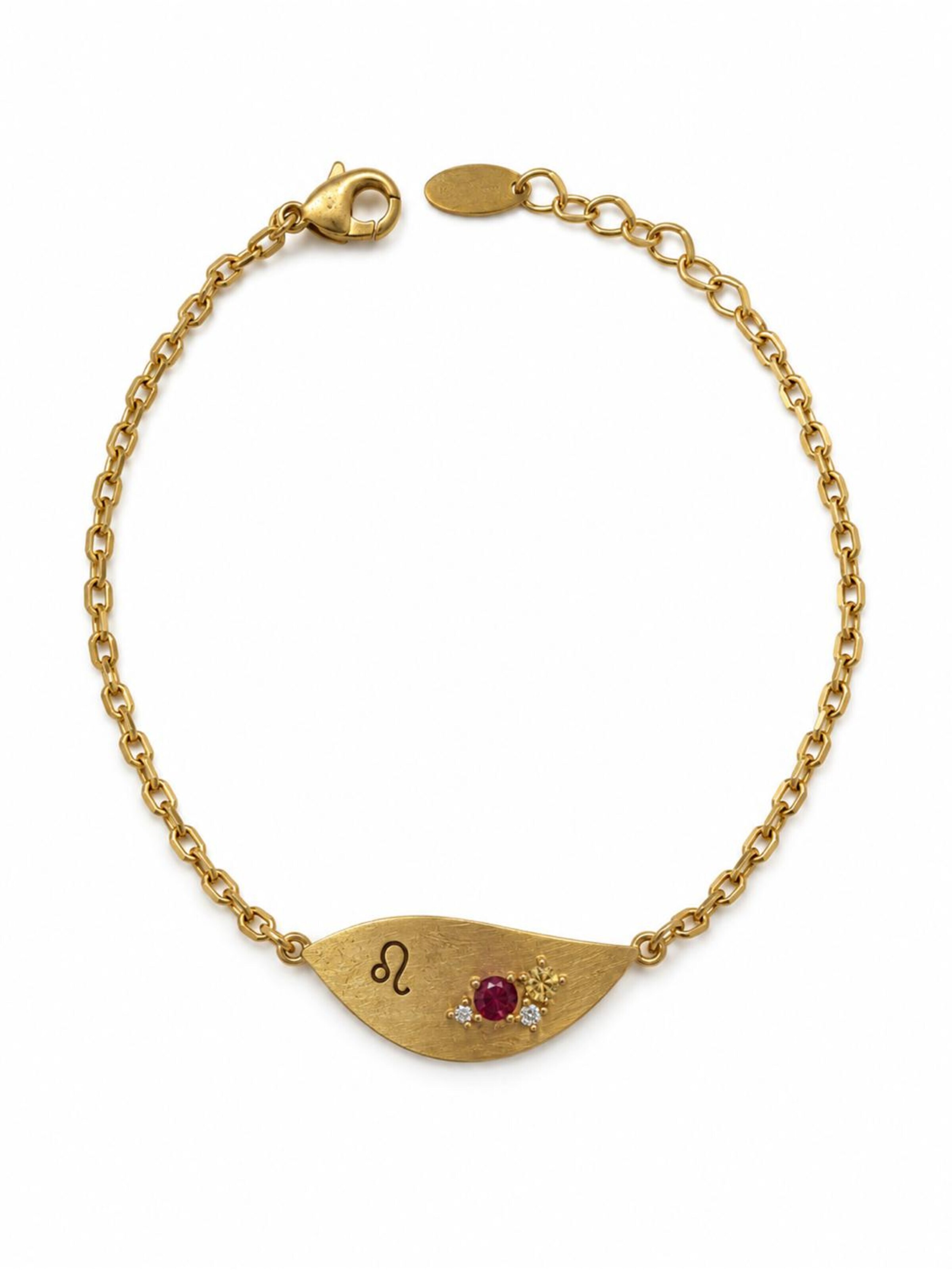 Sally Jane Jewelry Bracelet '18k Gold Plated Leo | Leeuw Zodiac' in Gold: front