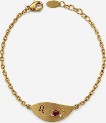 Bracelet '18k Gold Plated Leo | Leeuw Zodiac' Sally Jane Jewelry en or : devant