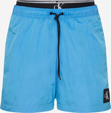 Calvin Klein Swimwear Board Shorts in Blue: front