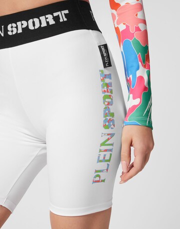 Skinny Pantaloni sportivi di Plein Sport in bianco
