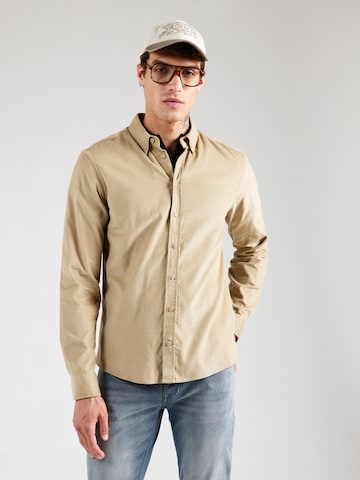 Regular fit Camicia 'BHBEKIR' di BLEND in beige: frontale