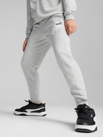 PUMA Tapered Pants 'POWER' in Grey: front