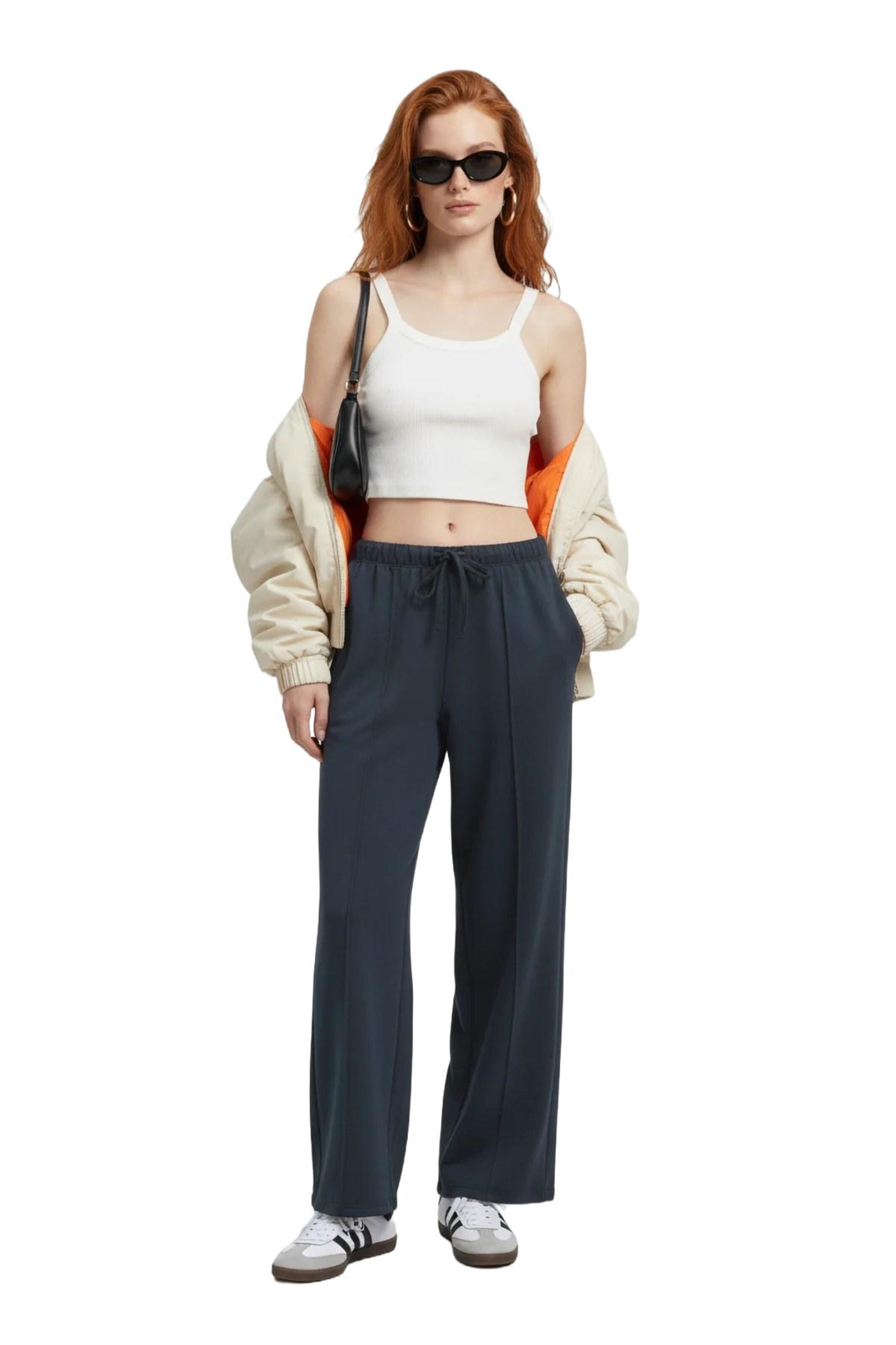 No Matter What Wide leg Broek in Blauw: voorkant