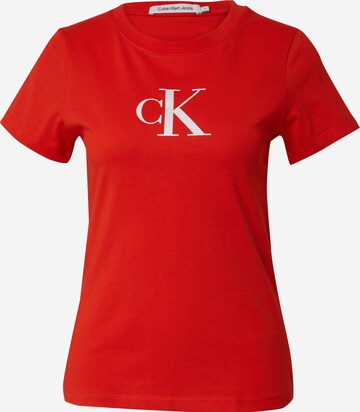 Calvin Klein Jeans T-Shirt in Rot: predná strana