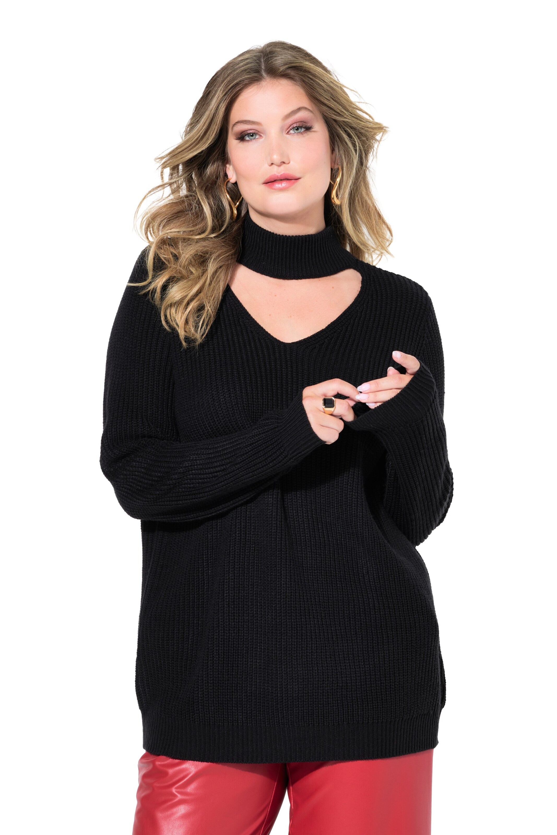 MIAMODA Sweater in Black: front