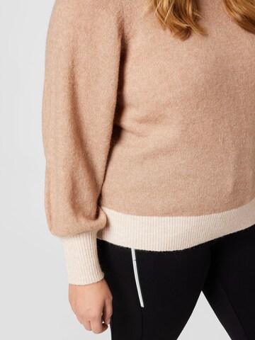 Selected Femme Curve Pullover i beige