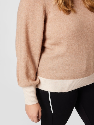 Selected Femme Curve Pullover i beige